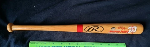 MARK MCGUIRE HR Record Mail Away -Rawlings Baseball Mini Bat -St Louis Cardinals Cover