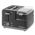 West Bend 78500 Breakfast Station 2-Slice Toaster with Removable Meat and Veg...