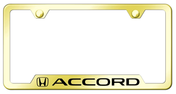 Honda Accord Laser Etched Logo Notched License Plate Frame Official Licensed - Image 1 of 1