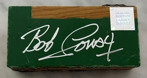 BOB COUSY AUTÓGRAFO FIRMADO BOSTON JARDÍN PARQUET SUELO TABLERO CELTICS HOF JSA - Imagen 1 de 3