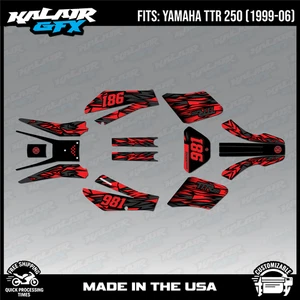 Graphics Kit for YAMAHA TTR250 (1999-2006) TTR 250 Twitch-Red - Picture 1 of 3