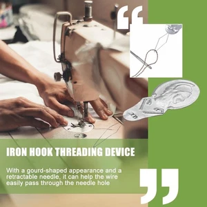 50Pcs Bow Wire Needle Threader Stitch Insertion Machine Hand S4A4 Sewing J5C2 - Picture 1 of 9