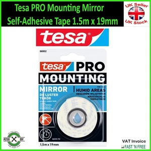 Tesa PRO Mounting Mirror Self-Adhesive Tape in Humid Areas 1.5m x 19mm - Picture 1 of 1