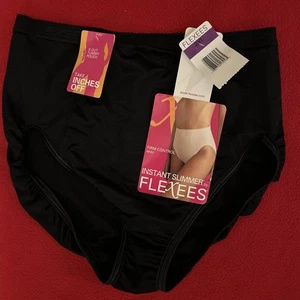 Flexees Black Firm Control Slimming Brief 2XL Shapewear NWT - Picture 1 of 3