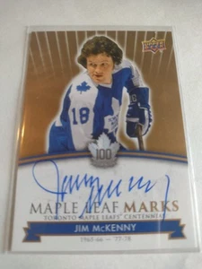 2017 UPPER DECK TORONTO MAPLE LEAFS CENTENNIAL AUTO AUTOGRAPH MLM JIM McKENNY - Picture 1 of 1