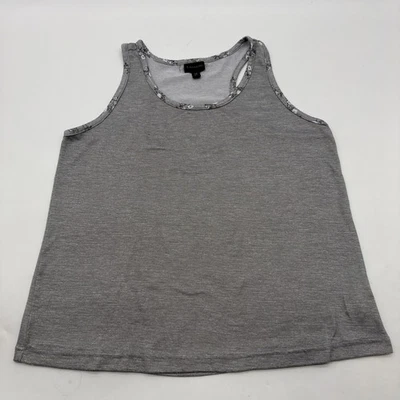 Camiseta sin mangas Tahari para mujer L gris liso .#39226 Foto 1 de 4