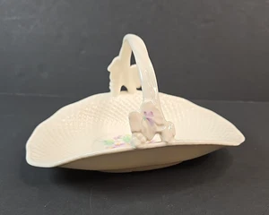 Mikasa Lila Ivory bone china basket violets purple yellow green Spring Wedding - Picture 1 of 9