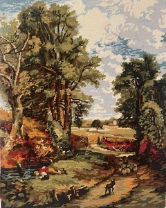 Vintage Paris Steiner Tapestry Needlepoint Canvas Constable Le Champ De Ble - Picture 1 of 12