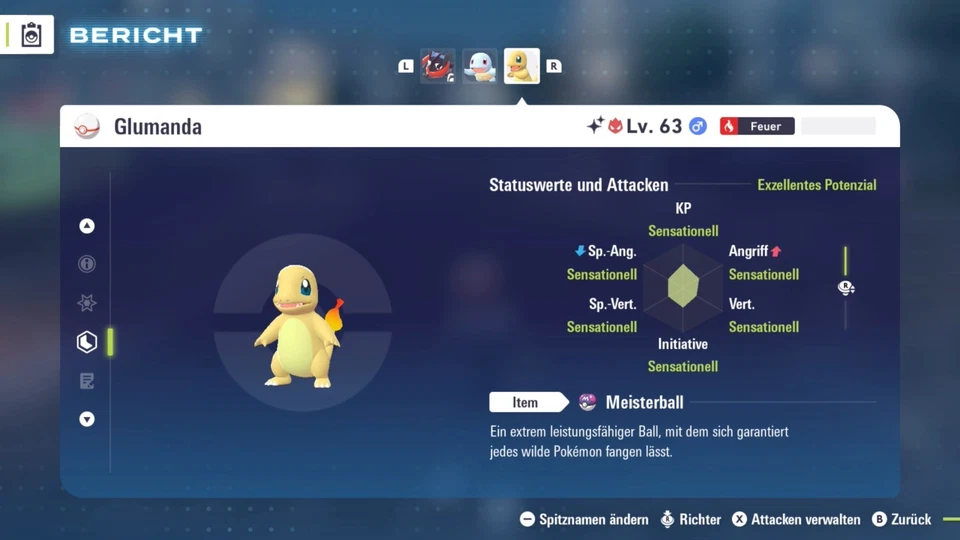 Shiny Alpha Glumanda - 6IV/DV - Pokemon Legenden ZA - Legends ZA - Bild 1 von 1