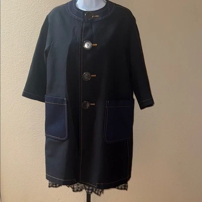 Gabardina de mezclilla negra Tricot Comme des Garcons para mujer talla S Foto 1 de 4