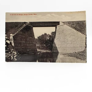 Postcard View of C.G.W Railroad Bridge, Dodge Center, MN. Minnesota Unposted - Picture 1 of 2