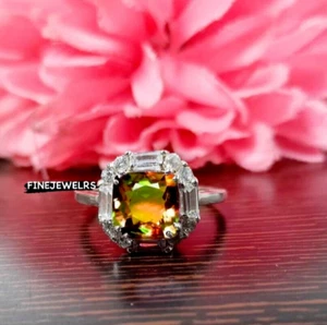 Color Changing Alexandrite Ring Handmade 925 Sterling Silver Ring For Women Gift - Picture 1 of 8