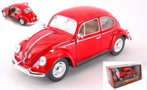 Modellino auto scala 1/24 VW BEETLE maggiolino maggiolone da collezione rosso