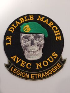 patch ecusson thermocollant brodé  beret vert legion etrangere 9cm