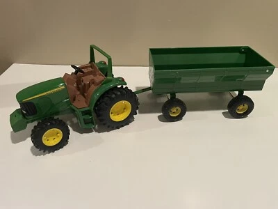 Tractor y vagón de heno Ertl John Deere 1/32 plástico granja caballo rancho Foto 1 de 4