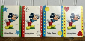 DISNEY Lot Of 4 1960s MICKEY MOUSE All Four Colors Walt Disney #1 Cards - Picture 1 of 7