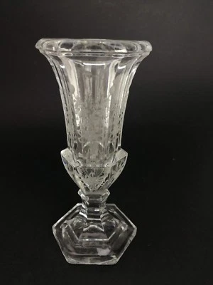  Très Ancien Vase XVIIIeme  en verre Gravé , Soliflore  ... - Photo 1/4