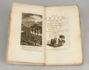 The Grave Robert Blair and ELEGY in Country Church Thomas Gray publisher's wraps - Picture 1 of 11