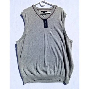 Tommy Hilfiger XXL Men's Vneck Knit Pullover Sweater Vest Premium Cotton - NWT - Picture 1 of 5