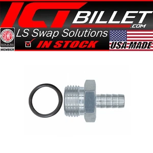ICT Billet Straight 10AN ORB to 3/8" Hose Barb Fitting - Bild 1 von 5