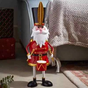 Decoración de Papá Noel de Metal de Navidad Exterior Capitán Tambor Figura Decoración de Adorno de Navidad - Imagen 1 de 24