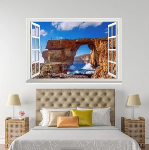 3D Waves Coastal 20 Open Windows WallPaper Mural Impresión de pared AJ Jenny - Imagen 1 de 2