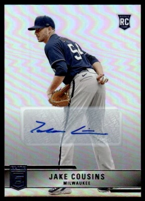 2022 Panini Chronicles Elite Autographs Jake Cousins Auto Brewers #48 - Image 1 of 2