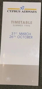 Cyprus Airways Fahrplan 1996  - Bild 1 von 1