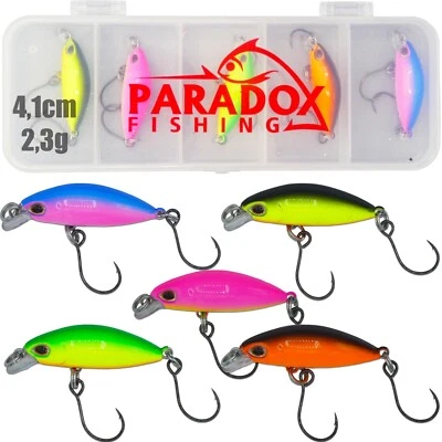 Paradox Fishing Forellen Wobbler Set 5 Stück 2,3g mit Box Forellenköder Spoons - Bild 1 von 4