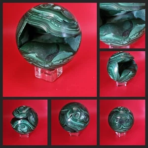 Glänzende natürliche Malachit Quarz Druzy Kugel Kristall Sammlung Heilung 1+ Pfund - Bild 1 von 15