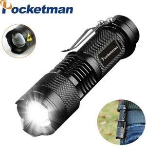 Helle 8000 lm LED Taschenlampe Mini zoombare Taschenlampe Trinklicht Wanderlicht - Bild 1 von 10