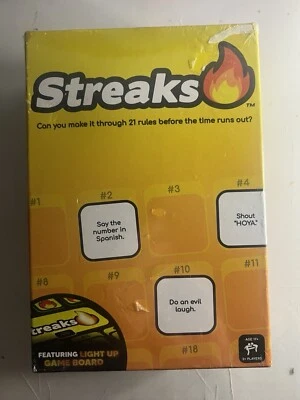 STREAKS Juego de Mesa - Temporizador de Iluminación Diversión Familiar Fiesta Juegos de Búfalo NUEVO Sellado d Foto 1 de 4