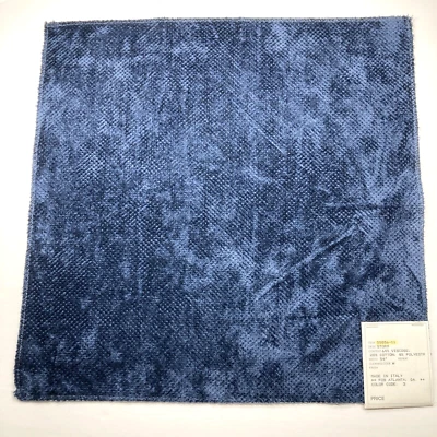 Decorative Fabrics Upholstery Sample 16" Square Italy Cotton Viscose Poly Storm - Image 1 of 4