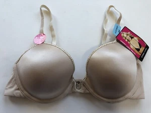 NWT Lily Of France Extreme U Plunge Underwire Bra 2177200 Beige 34C - Picture 1 of 7