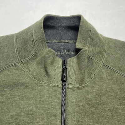Tommy Bahama Chaleco Para Hombres XL Extra Grande Gris Verde Reversible Cremallera Completa Golf Papá Foto 1 de 4