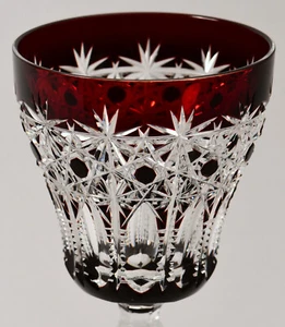 Römer Rubinrot Baccarat Weinglas H 19,5 cm eingeschlossene Luftblase ca 1920 - Bild 1 von 14