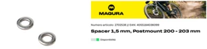 MAGURA RONDELLA DI SPESSORAMENTO PER PASSAGGIO DISCO 200 A 203 - Bild 1 von 1