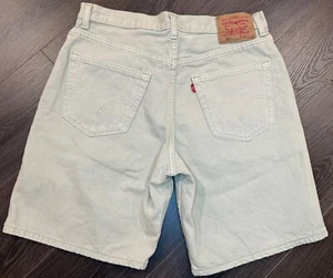 Vintage Y2K Levis 550 Red Tab Brown Beige Shorts Men’s 33 34 Made in USA Relaxed - Picture 1 of 9