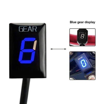 Motorcycle Gear Indicator Blue LED Display for Yamaha YZF-R6 Fz-16 Fz1 Fzs1000 - Image 1 of 4