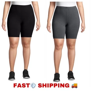 Damen-Radshorts Jersey Stretch nur meine Größe 2 Farben Größe 1X 2X 3X 4X - Bild 1 von 13