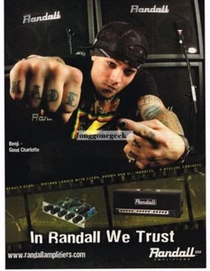 2004 RANDALL Verstärker BENJI of Good Charlotte Vintage Ad  - Bild 1 von 1