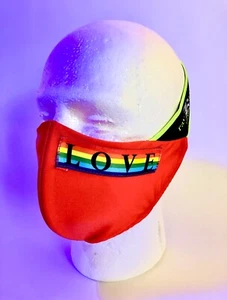 PRIDE STIRNBAND GESICHTSMASKE. ONE SIZE. UNISEX. Glow In The Dark! - Bild 1 von 5
