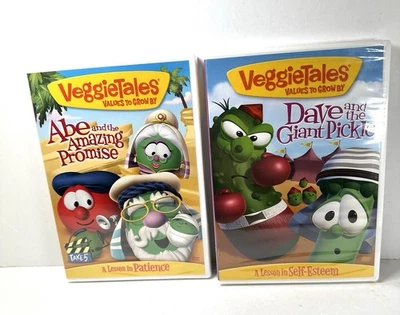 VeggieTales Dave And The Giant Pickle (DVD, 1997) Abe & The Amazing Promise- New Foto 1 de 4