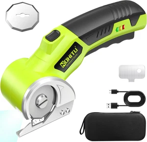 Cordless Electric Scissors: 4V Rechargeable Rotary Cardboard Cutter, 3000Mah Bat - Picture 1 of 12