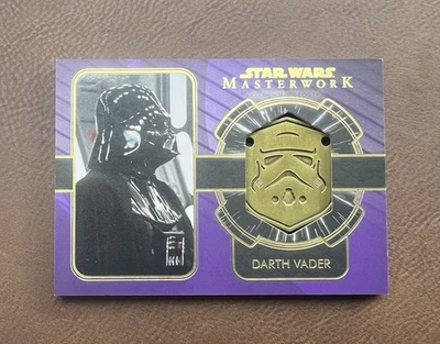 STAR WARS 2020 TOPPS MASTERWORK DT-SD DOG TAG MEDALLION DARTH VADER PURPLE 20/50 - Image 1 of 2