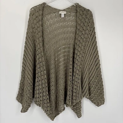 Chicos Womens Open Front Cardigan - Knit, Tan - Size L / XL - Image 1 of 4