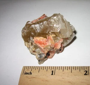 1.6" GRAN RACIMO DE CRISTAL DE CERUSITA Y BARITA NATURAL ÁSPERO MARRUECOS ~ 126.5 gramos - Imagen 1 de 16