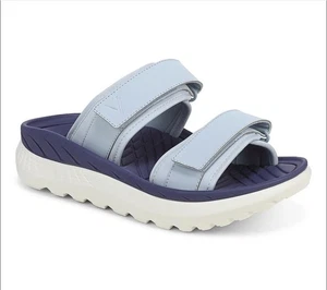 Vionic Adjustable Recovery Slide Sandals Renewal Blue Mist - Women 7M - Picture 1 of 8