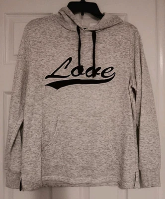*Bobbie Brooks* Womens Thin Hoodie, Size Medium, Light Gray, Spotted Pattern - Image 1 of 4