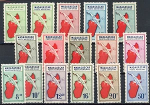 [508] Madagascar 1942-44 airmail good set very fine MNH stamps - Picture 1 of 1
